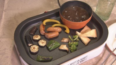 ホットプレートでカレーフォンデュ