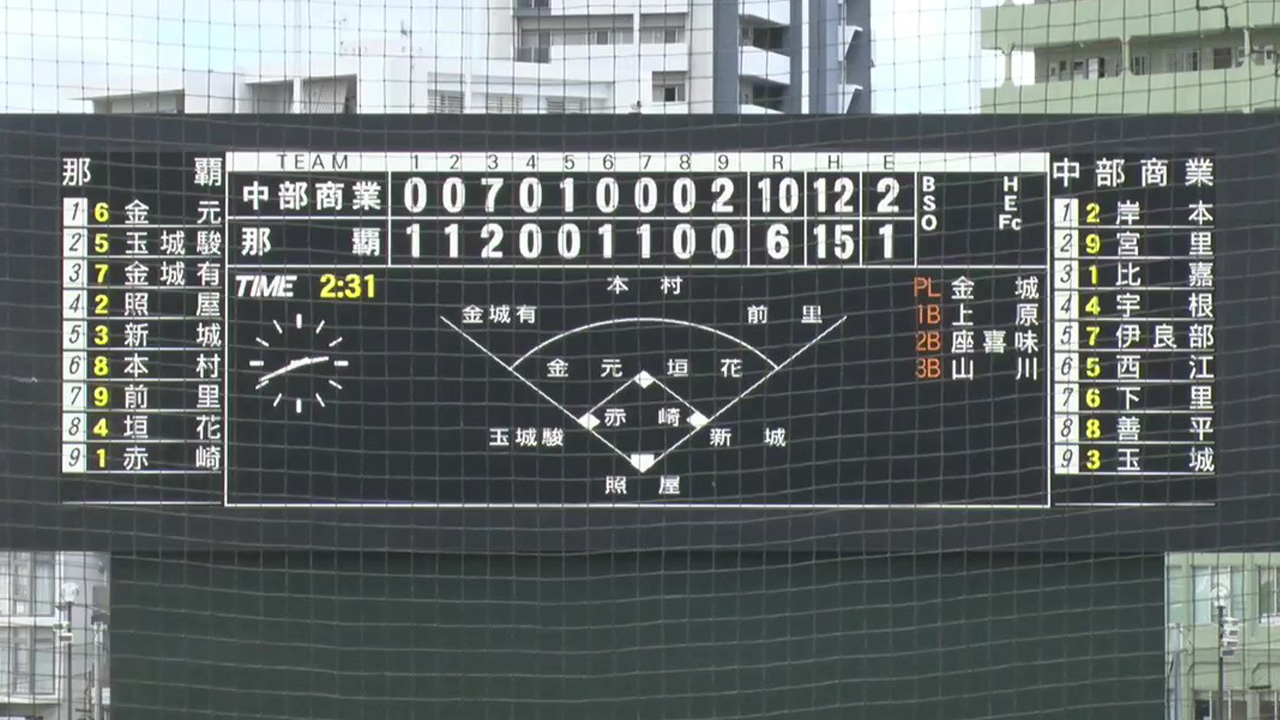 中部商業 10 - 6 那覇