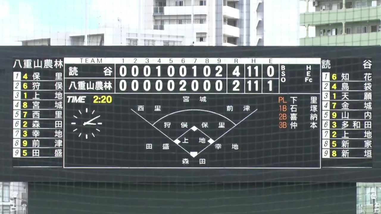 読谷 4 - 2 八重山農林