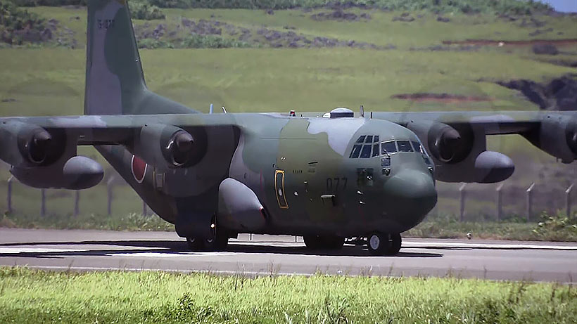 与那国空港に自衛隊機／日米共同「患者後送訓練」／負傷兵搬送を想定か