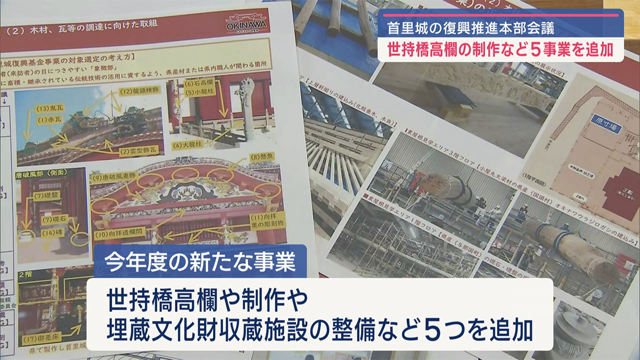 新たな事業５つを進めることを確認／首里城復興推進本部会議が開かれる