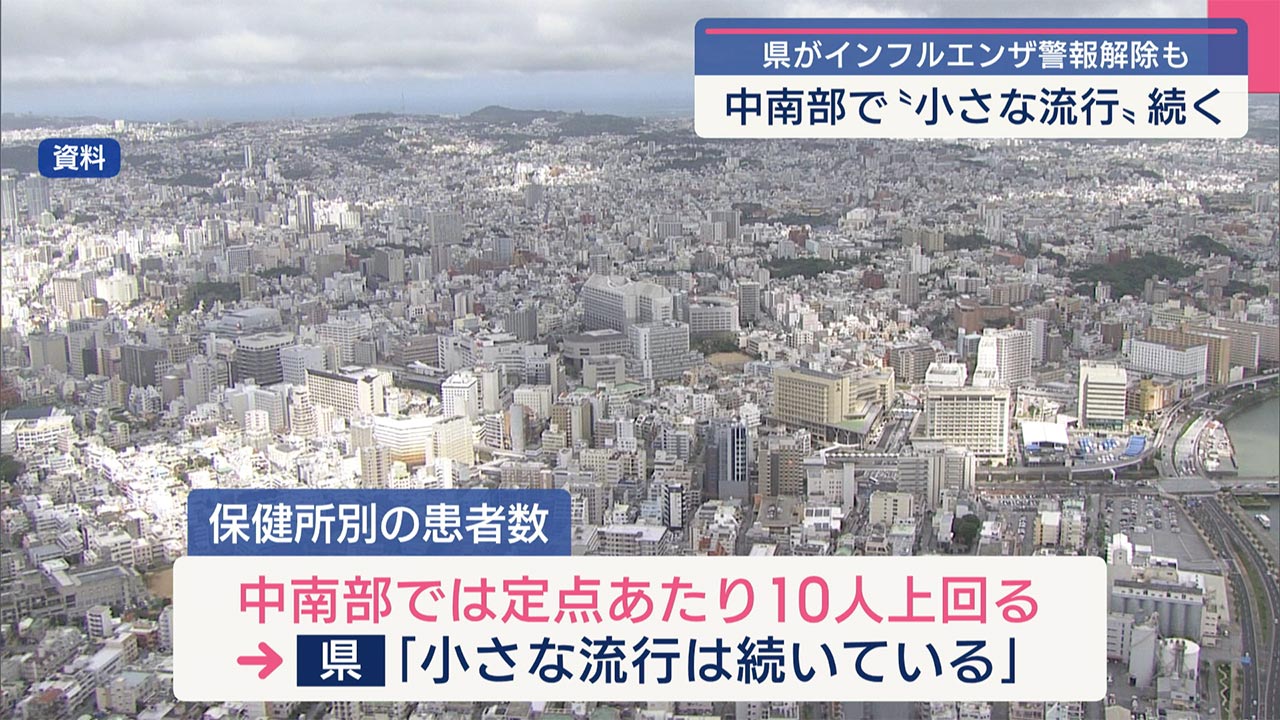 県が警報解除も　インフルエンザに注意