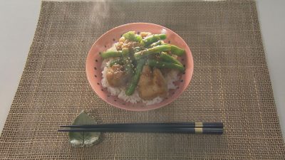 鶏とインゲンの照焼き丼３月２０日放送分